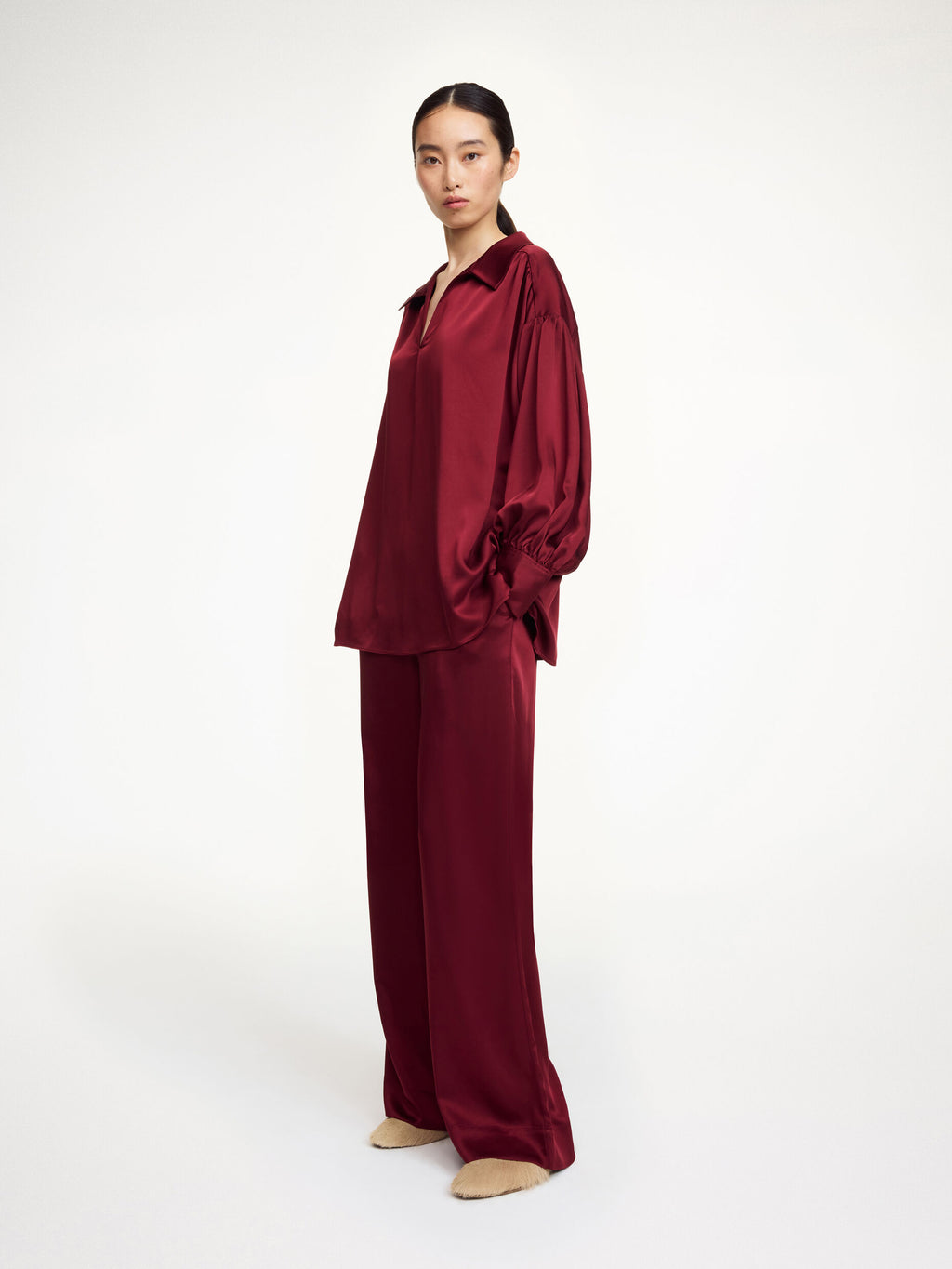 Leonora satin blouse