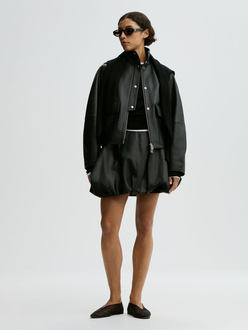 Brey Leather mini skirt