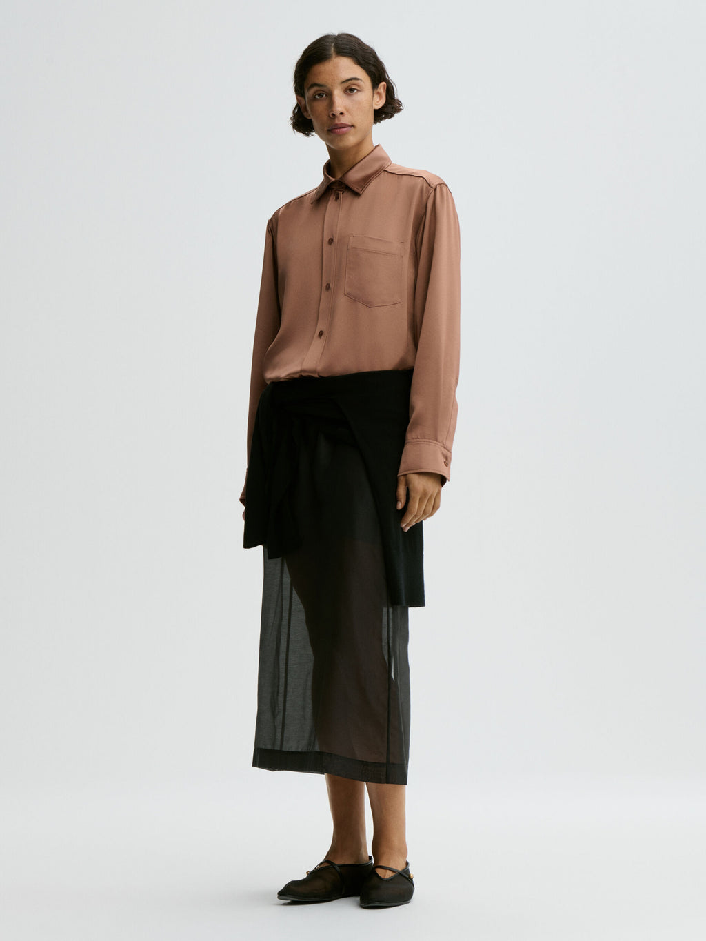 Audrey satin shirt