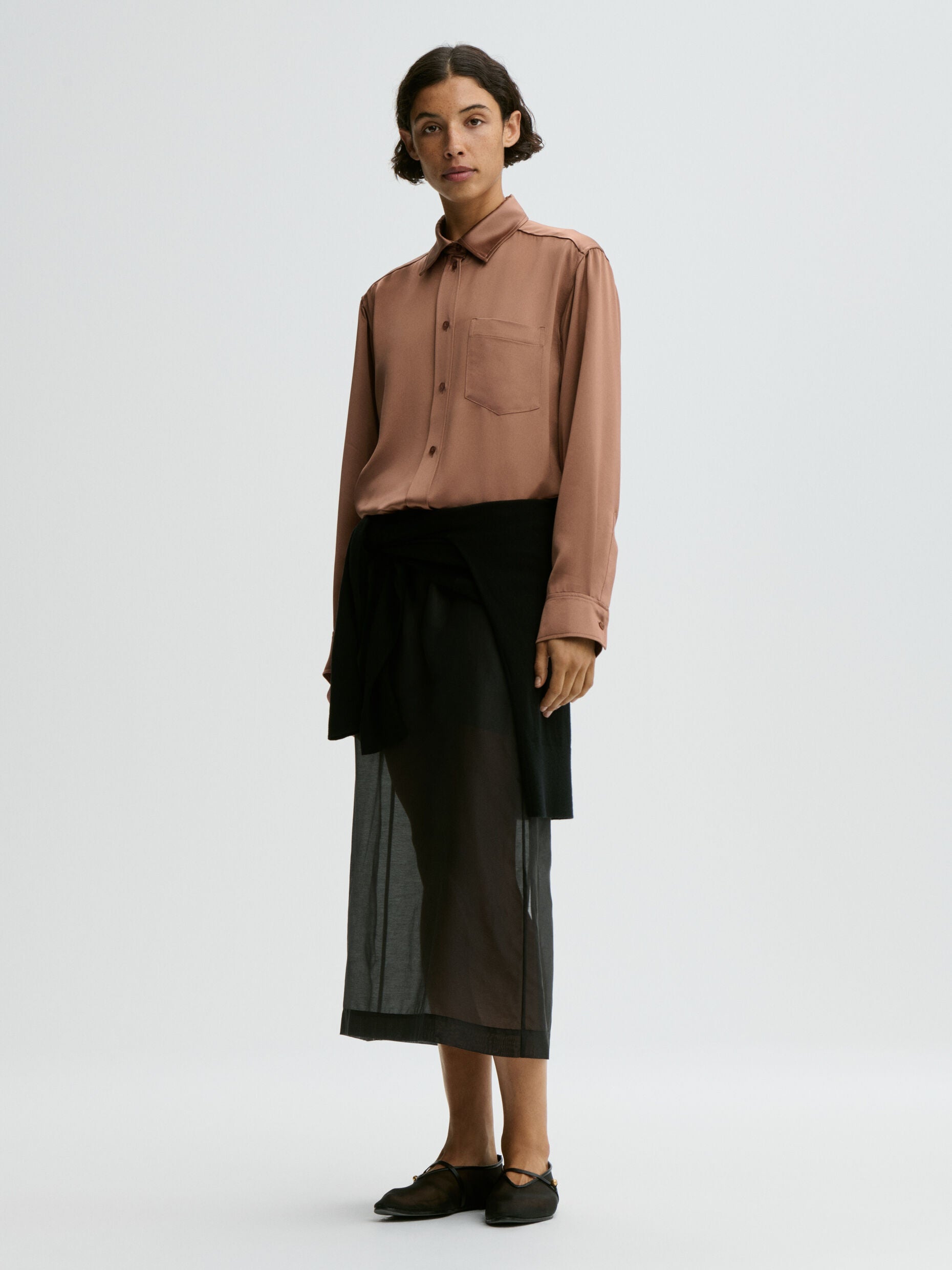 Audrey satin shirt