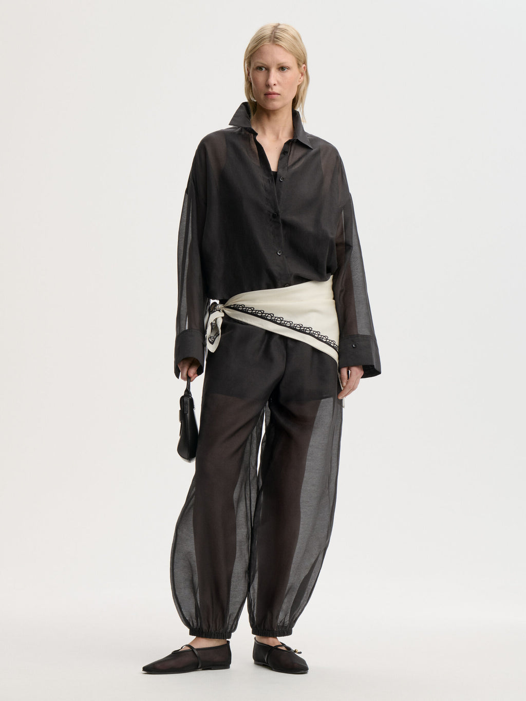 Lumas Silk Organza Trousers