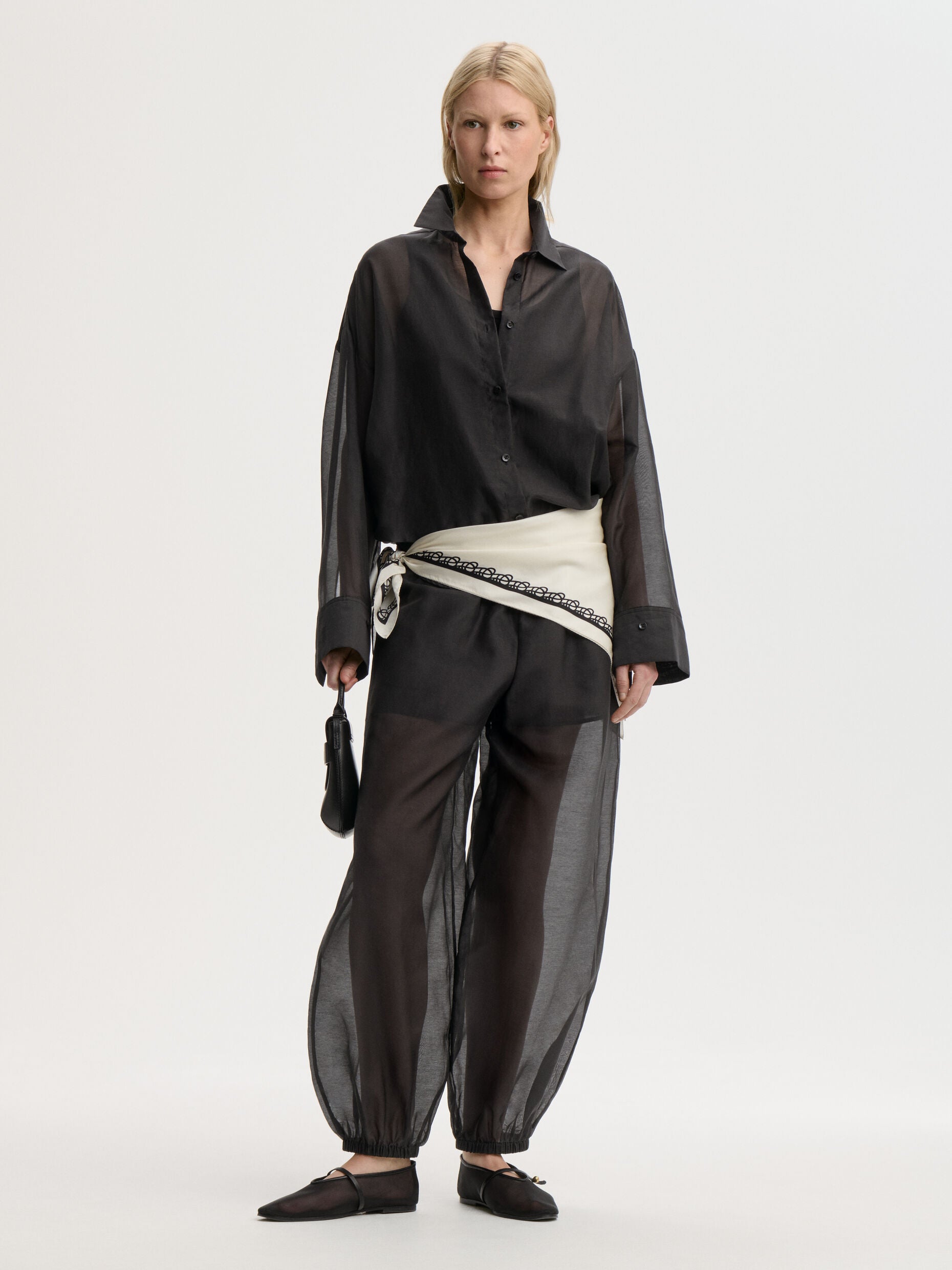 Lumas Silk Organza Trousers