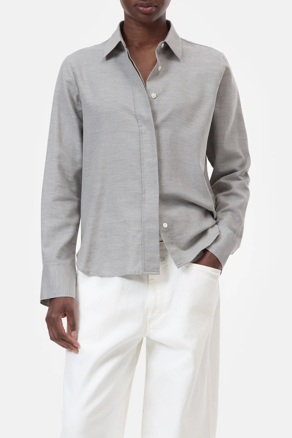 Shirt with cashmere