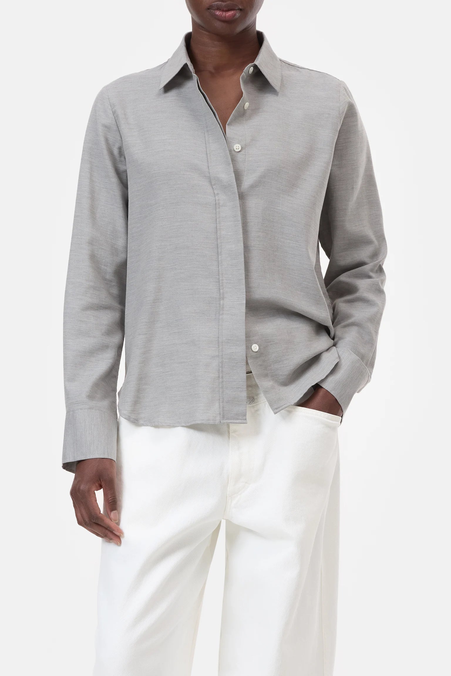 Shirt with cashmere
