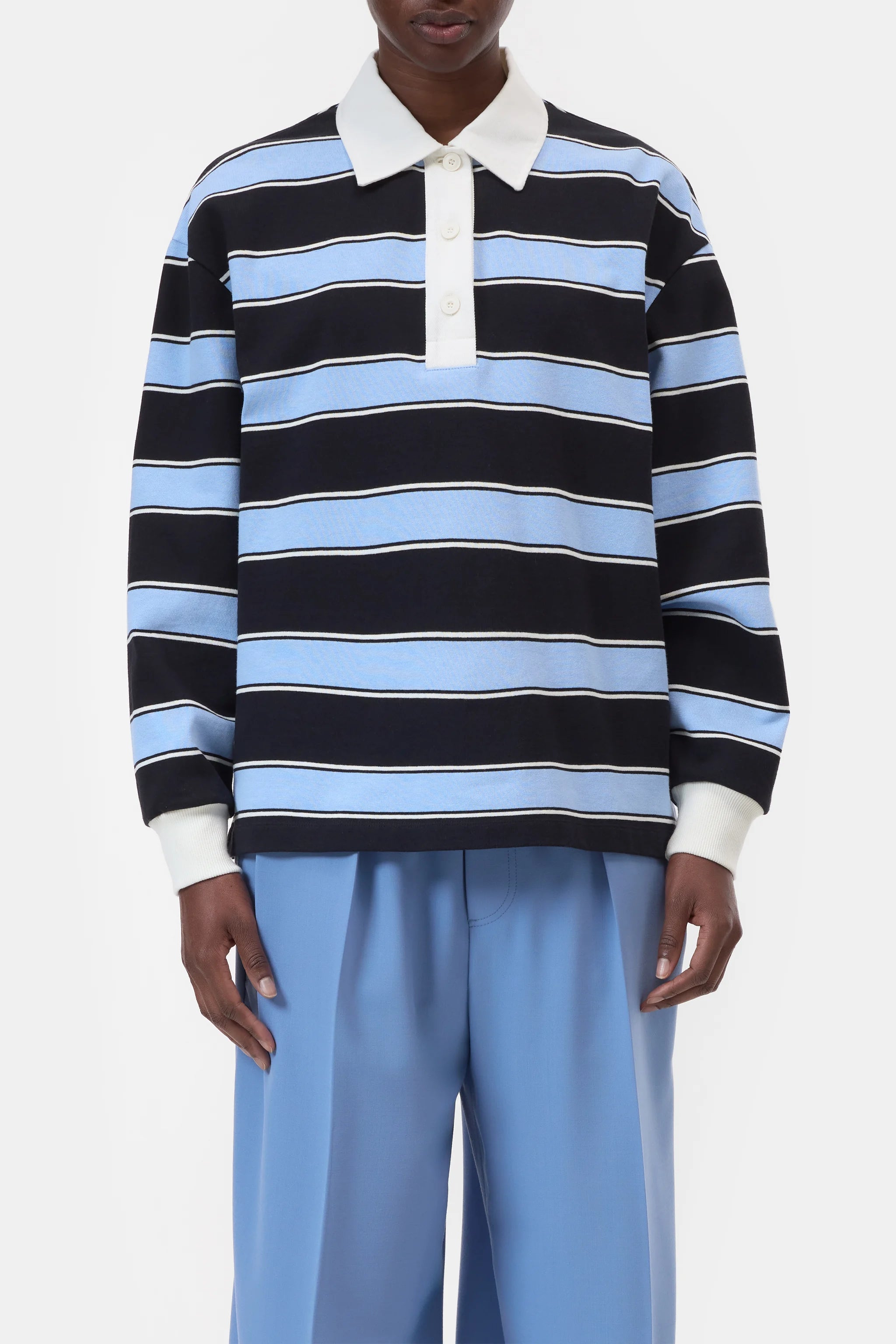 Striped rugby shirt