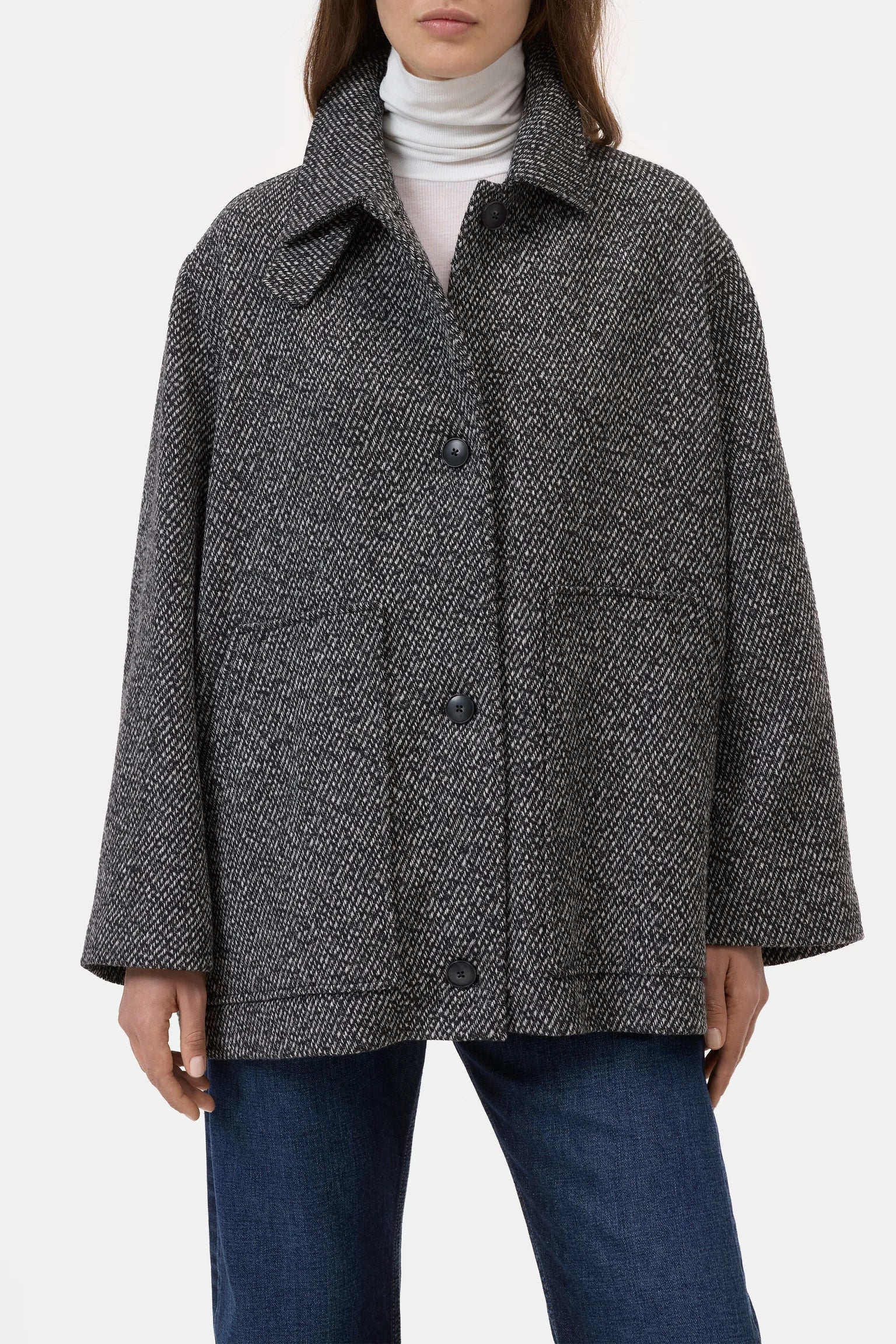 Short mouline coat
