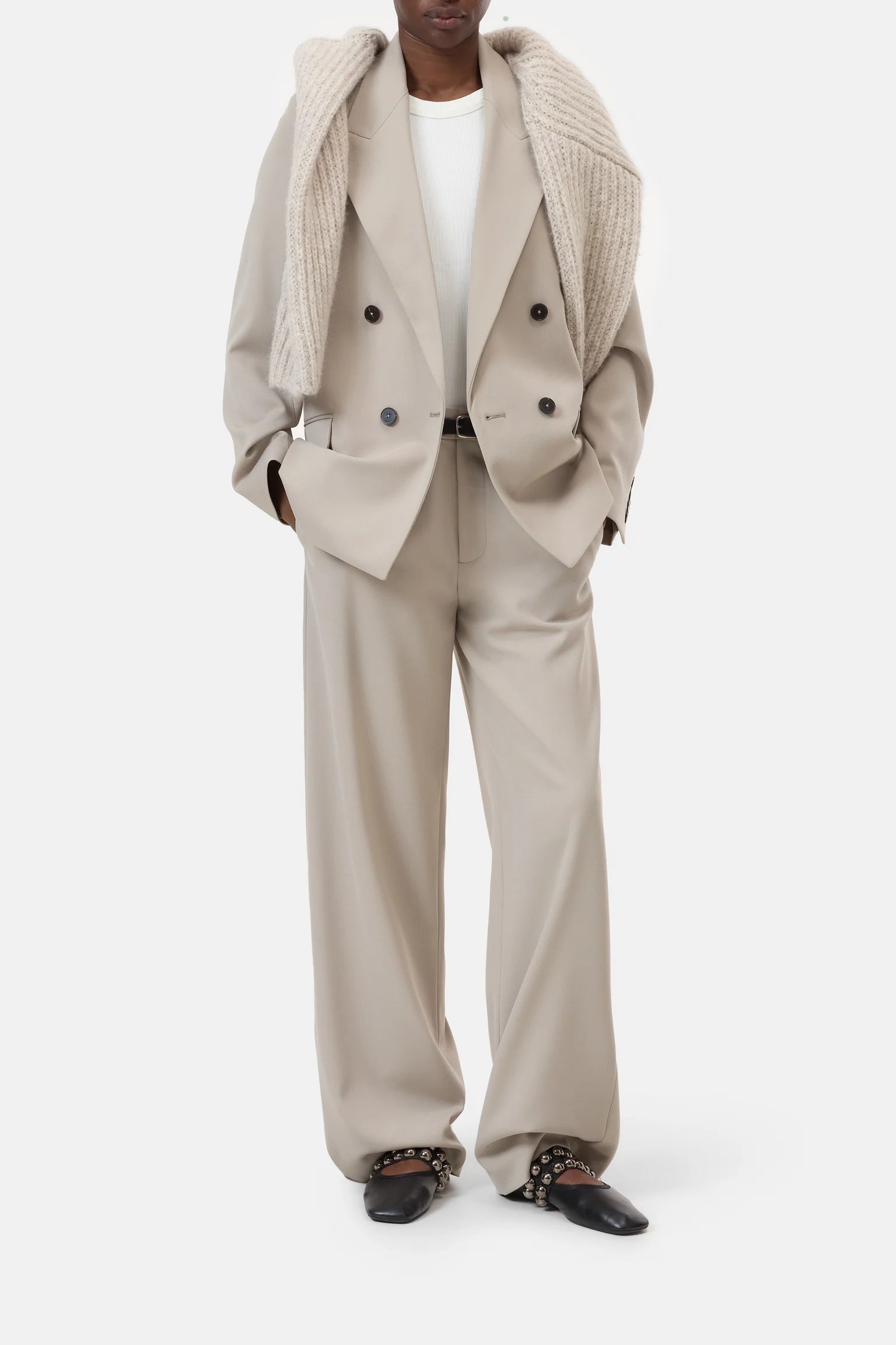 Fitted double breasted blazer