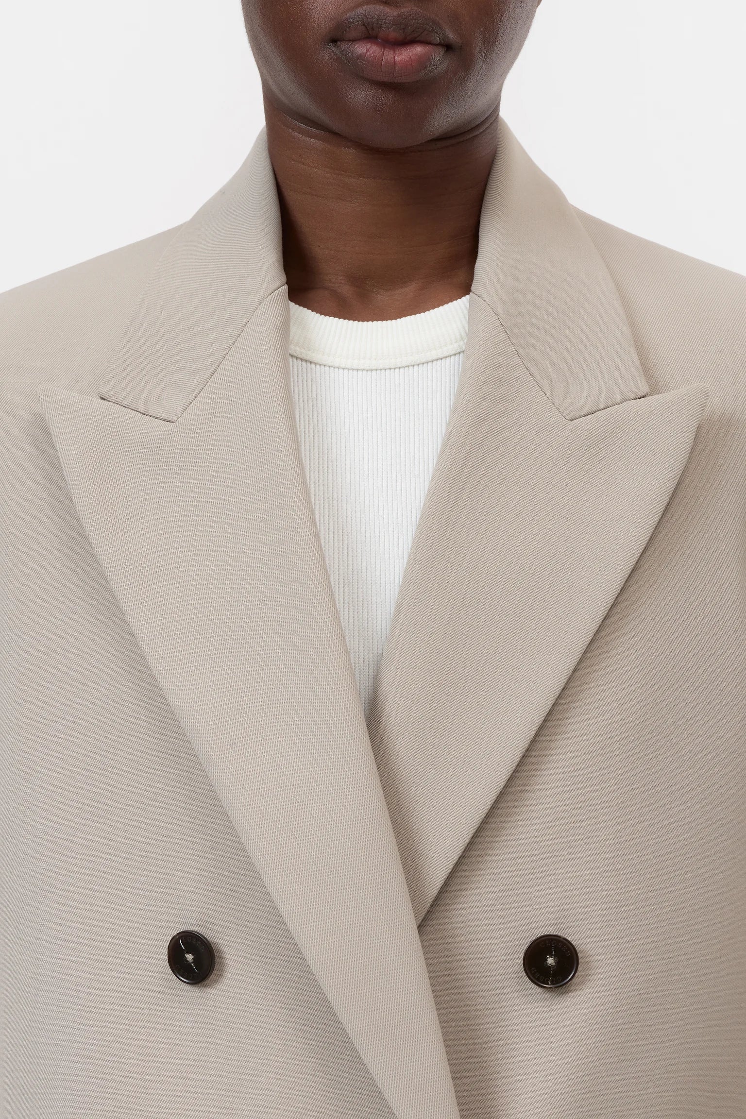 Fitted double breasted blazer