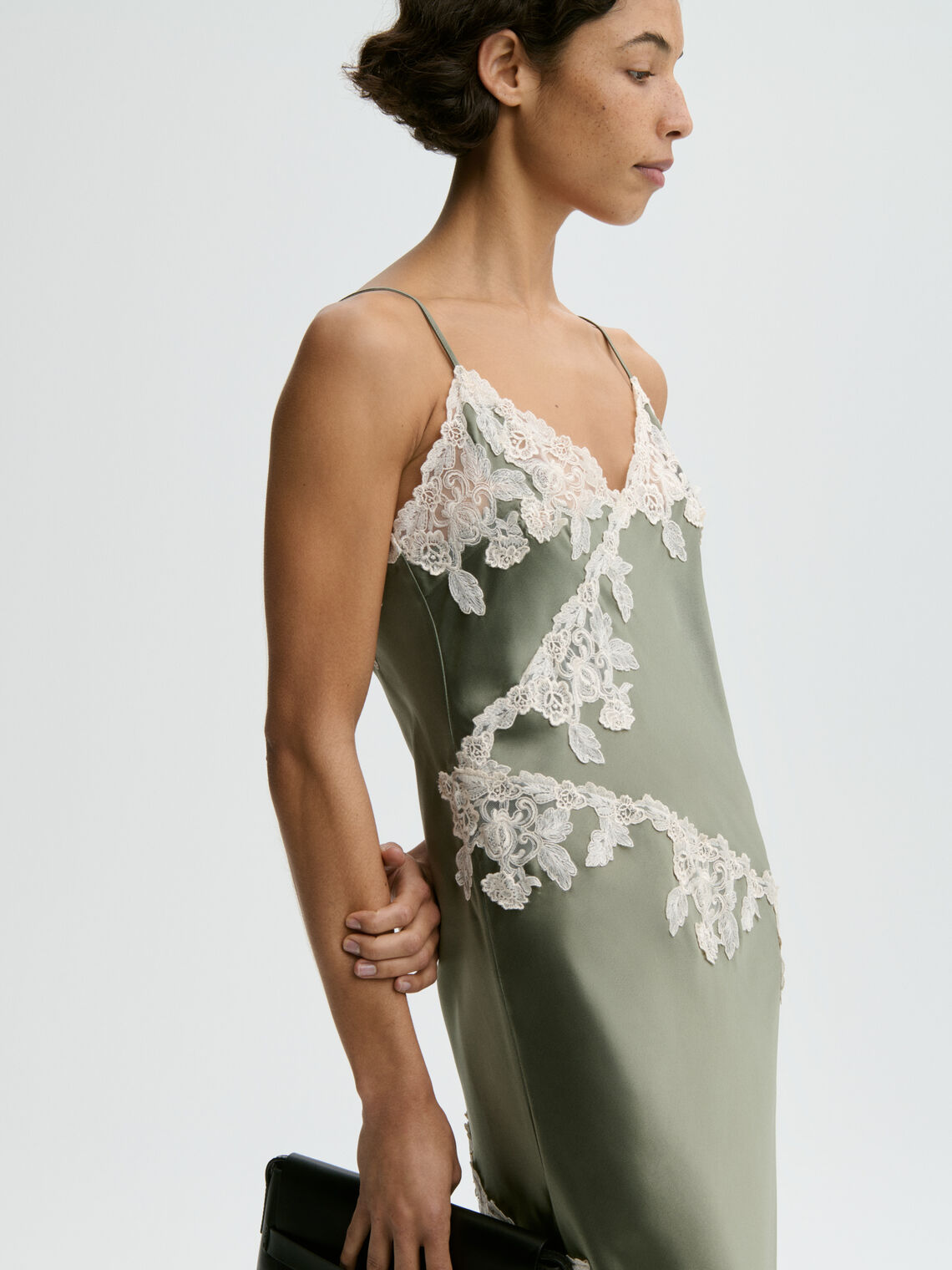 Vera satin maxi dress