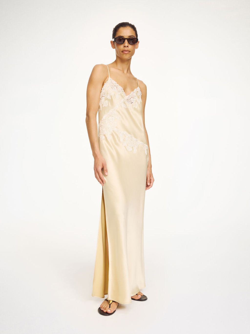Vera satin maxi dress