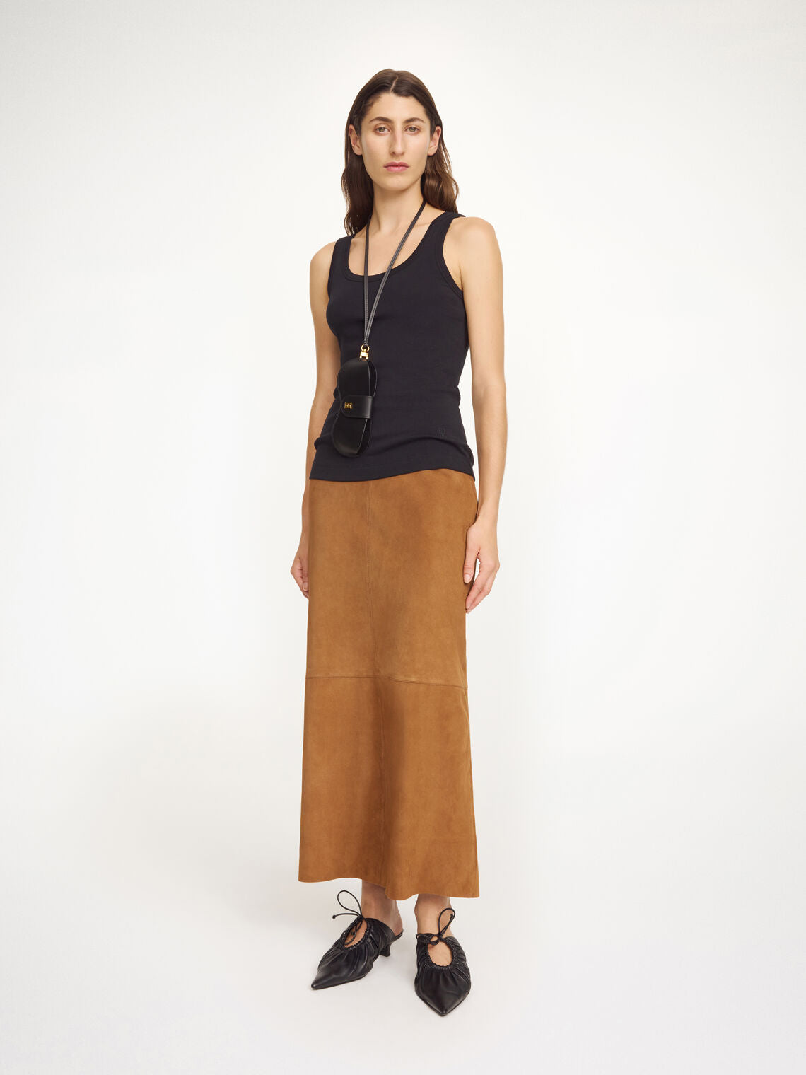 Palomie Suede maxi skirt