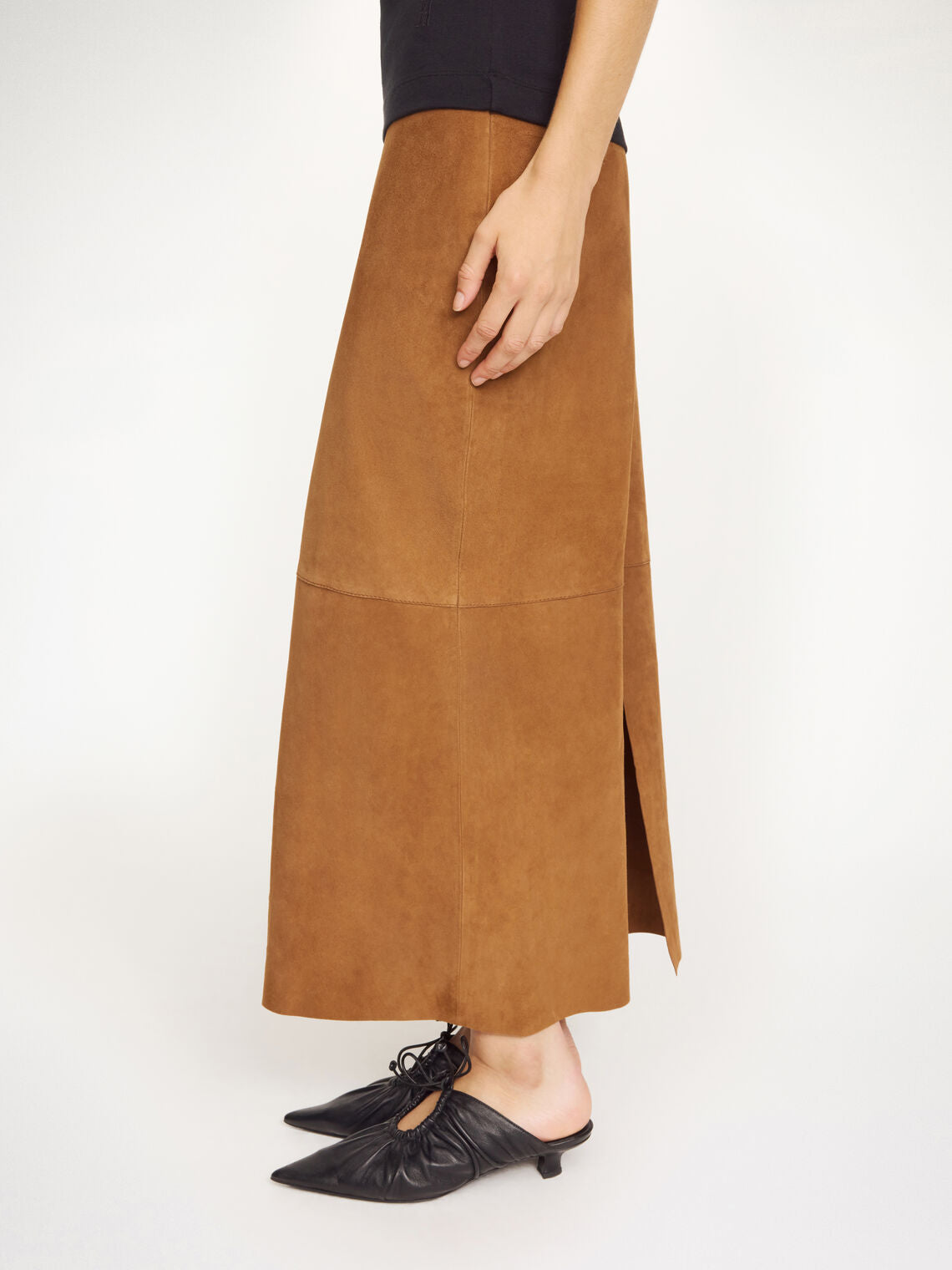 Palomie Suede maxi skirt