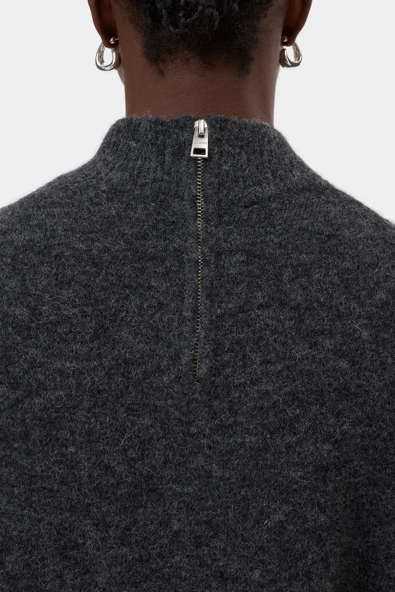 Mock neck jumper